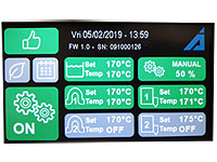 Intad m gear hotmelt unit touch screen display