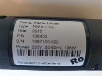 Nieuwe Robatech slang / hose 1.5m - 6mm intern - ref. 136453